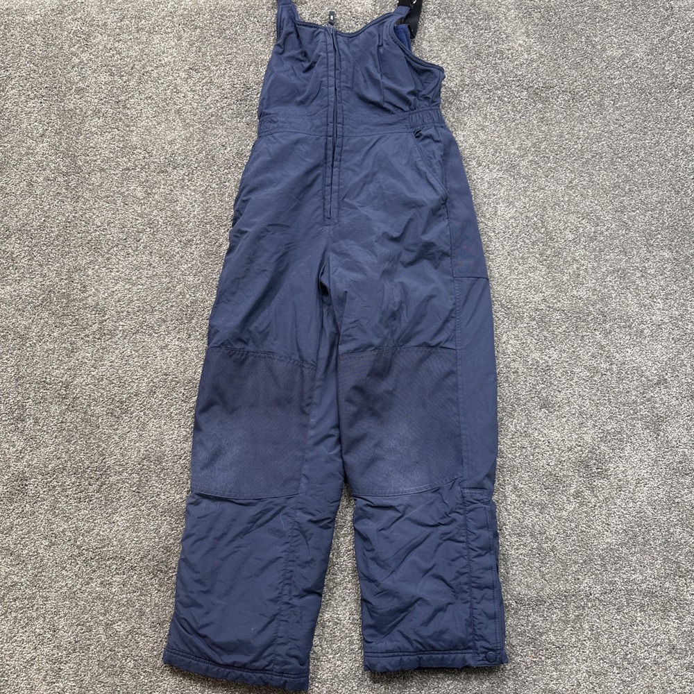 Youth Boys Girls Kid 14 LL Bean Snow Bibs Blue Nylon Pants Insulated Ski Winter